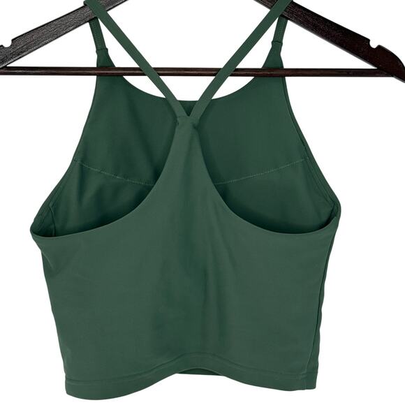 Old Navy Active PowerSoft Green Cropped Bra Tank Top Athletic Yoga Size S - Picture 2 of 4